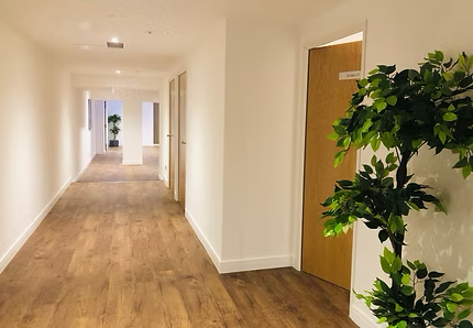 Corridor leading to surgery rooms