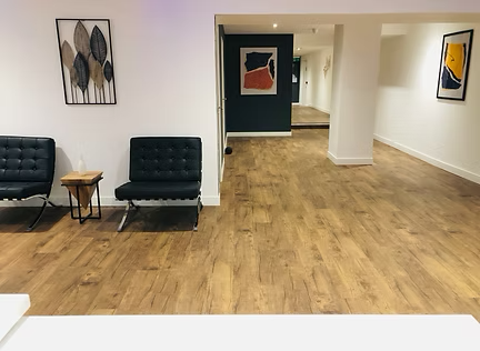 Wide view of the waiting area